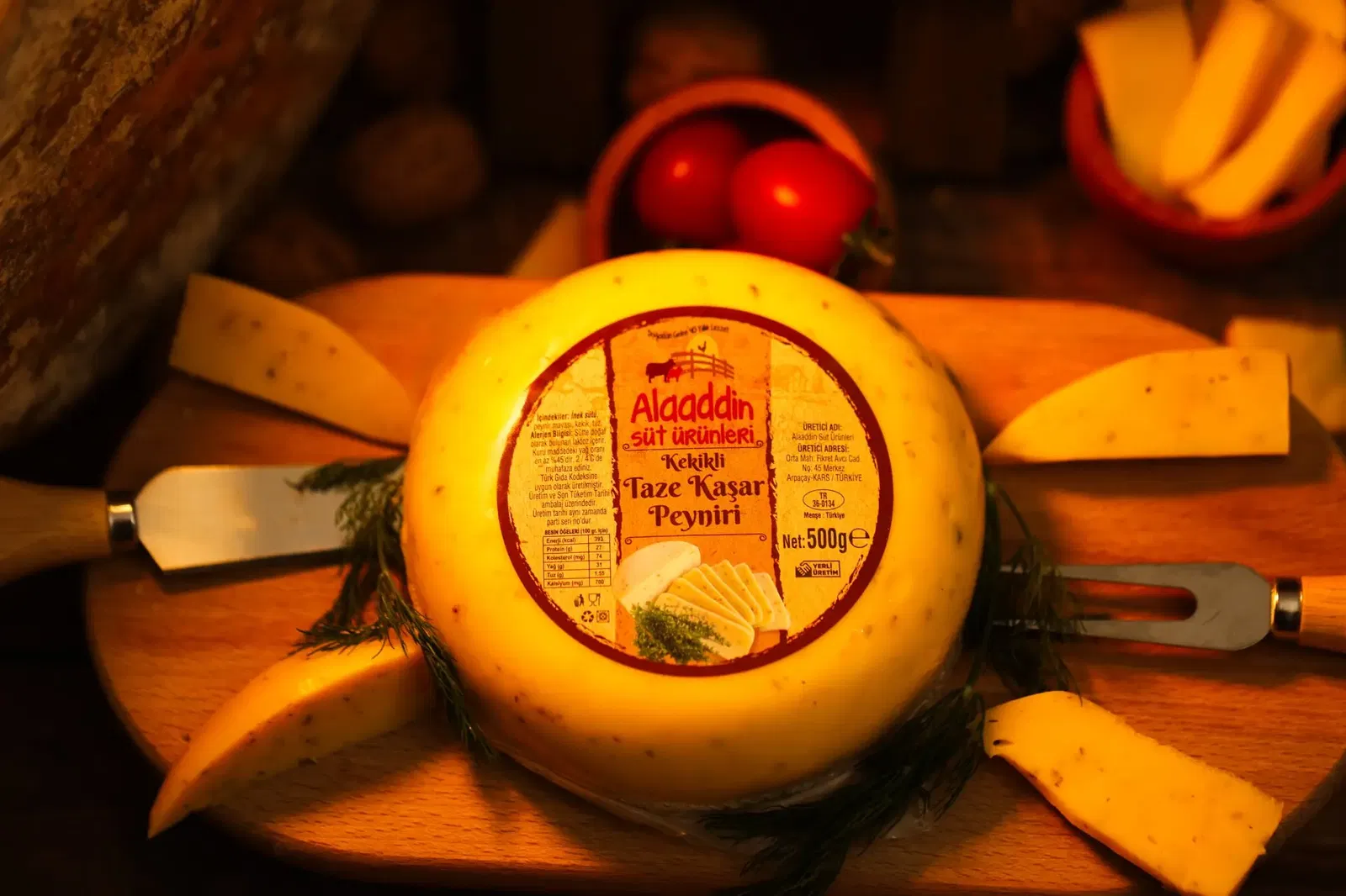 Kekikli Göbek Kaşar 500 Gr