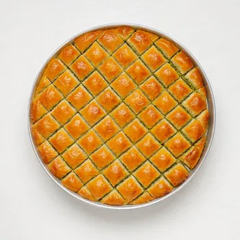 Fıstıklı Özel Kare Baklava Tepsi (3 KİLO) Resim