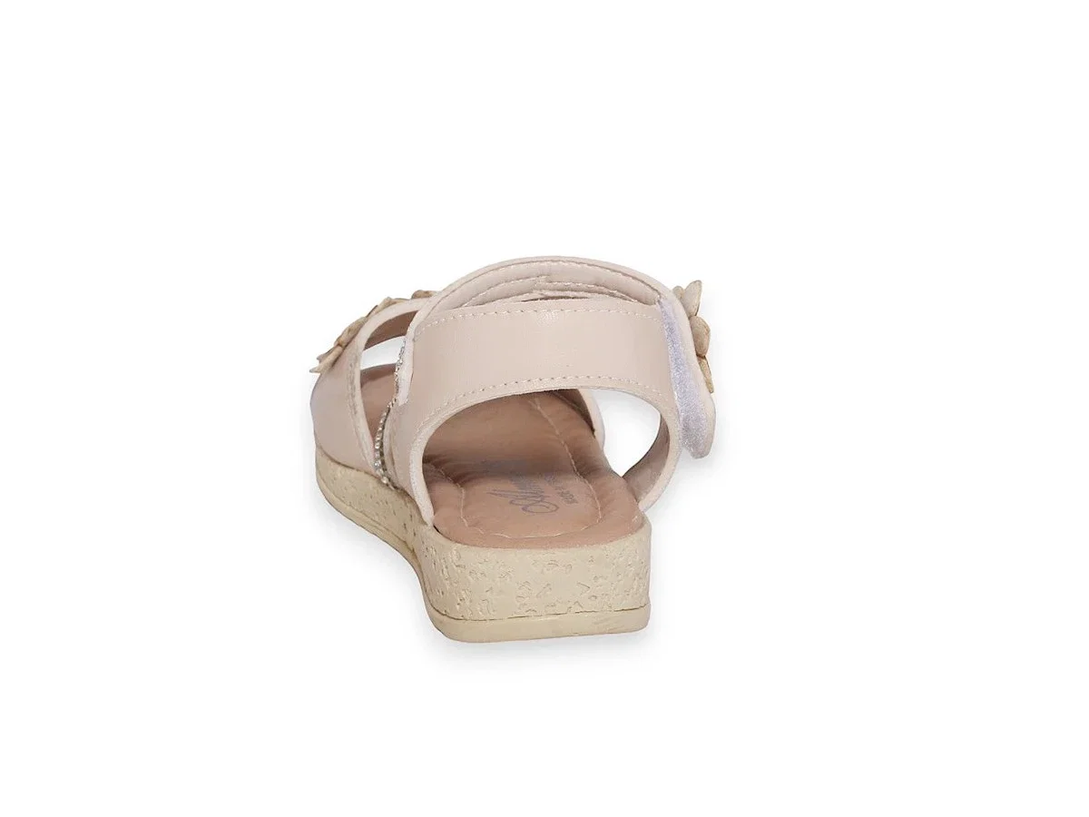 Almira Filet Sandalet Çiçek Bej - Görsel 3
