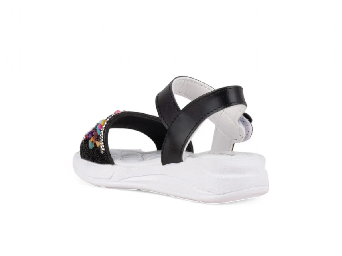 Poliva Filet Sandalet 8110 Siyah Taşlı - Görsel 3