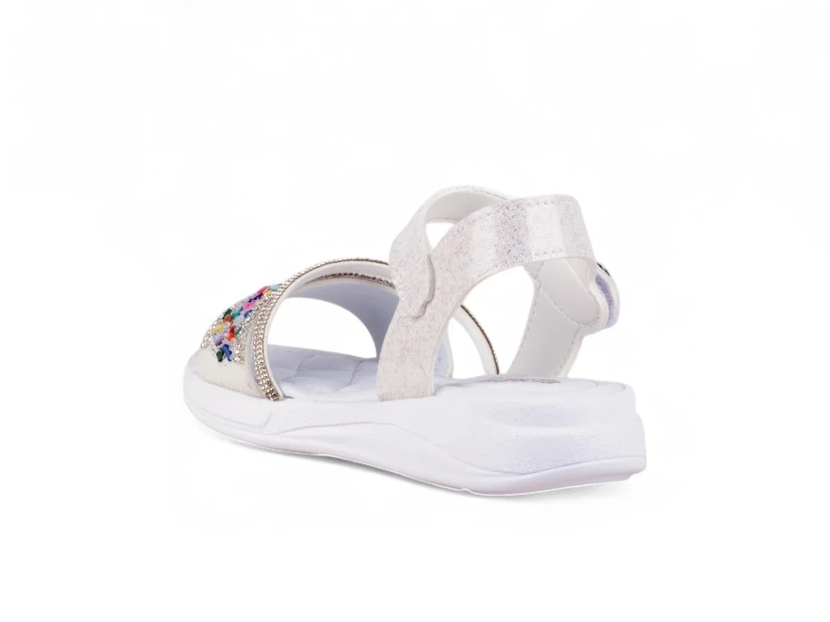 Poliva Filet Sandalet 8110-1 Beyaz Taşlı - Görsel 3