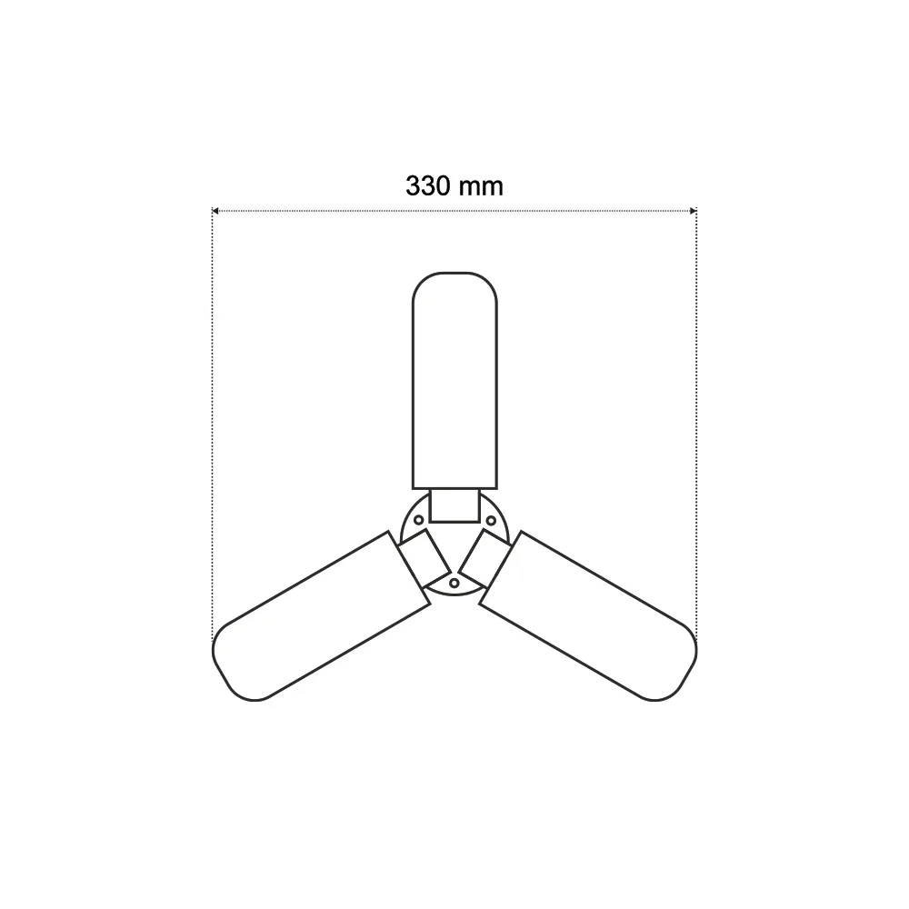 36W ÜÇ YAPRAK PERVANE LED AMPUL BEYAZ - Görsel 2