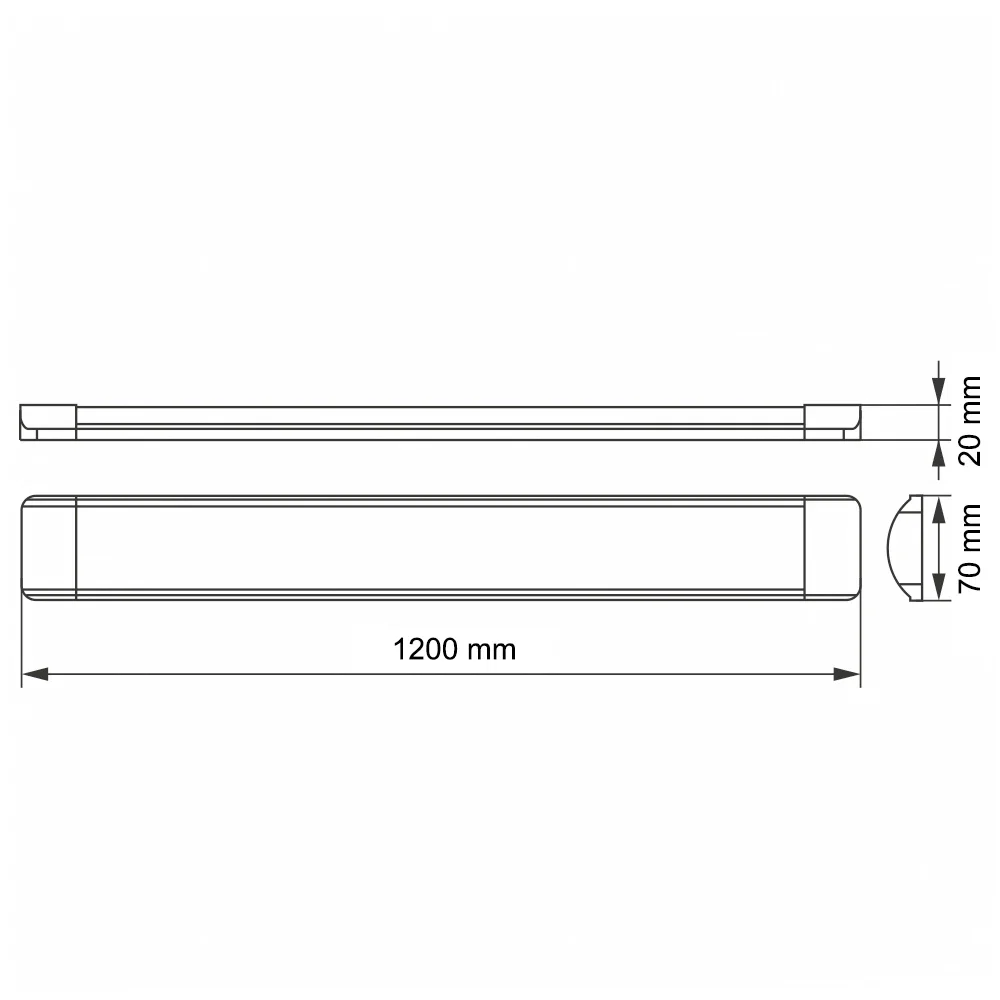 120CM BANT ARMATÜR BEYAZ - Görsel 2