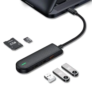 Mcdodo HU-1430 5 İN 1 Type-c Çoklayıcı (USB3.0X1+USB2.0X2+SD/TF CARD SLOTX1)- GRİ - Görsel 2