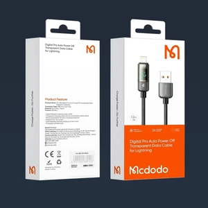 Mcdodo CA-3620 Dijital Ekranlı Usb-ATo Lightning Şarj & Data Kablosu - Siyah 1.2m - Görsel 8