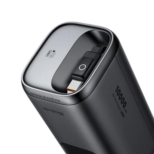 Mcdodo MC-8501 FreeGo 45W 3'ü 1 Arada 10000mAh Dahili Geri Çekilebilir Type-C Kablo, AC Prize Takılabilir Şarj Adaptörlü Powerbank Siyah(Universial Priz Uçları) - Görsel 11
