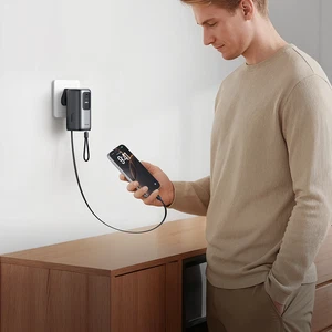 Mcdodo MC-8501 FreeGo 45W 3'ü 1 Arada 10000mAh Dahili Geri Çekilebilir Type-C Kablo, AC Prize Takılabilir Şarj Adaptörlü Powerbank Siyah(Universial Priz Uçları) - Görsel 4