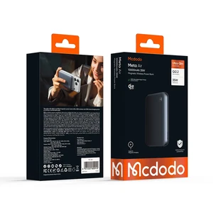 Mcdodo MC-2431 Meta Air Qi2.2 10000mAh 25W Kablosuz 35W Kablolu Manyetik Hızlı Şarj Powerbank - Siyah - Görsel 9