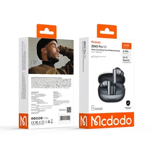 Mcdodo HP-0880 ZENO Pro N5 ANC Aktif Gürültü Engelleyici Wireless Kulaklık Siyah - Görsel 7