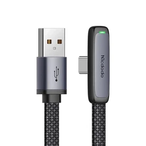 Mcdodo CA-3340 Usb-A to Type-c 100w 90° Açılı Hızlı Şarj & Data Kablosu 6a 1.2m - Siyah - Görsel 1