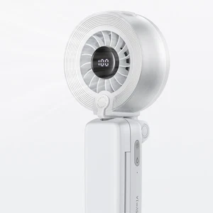 Mcdodo CF-6112 Chill U01 2000mAh 6 Kademeli LED Ekranlı Su Püskürtmeli Katlanabilir Klipsli Fan -Beyaz - Görsel 3