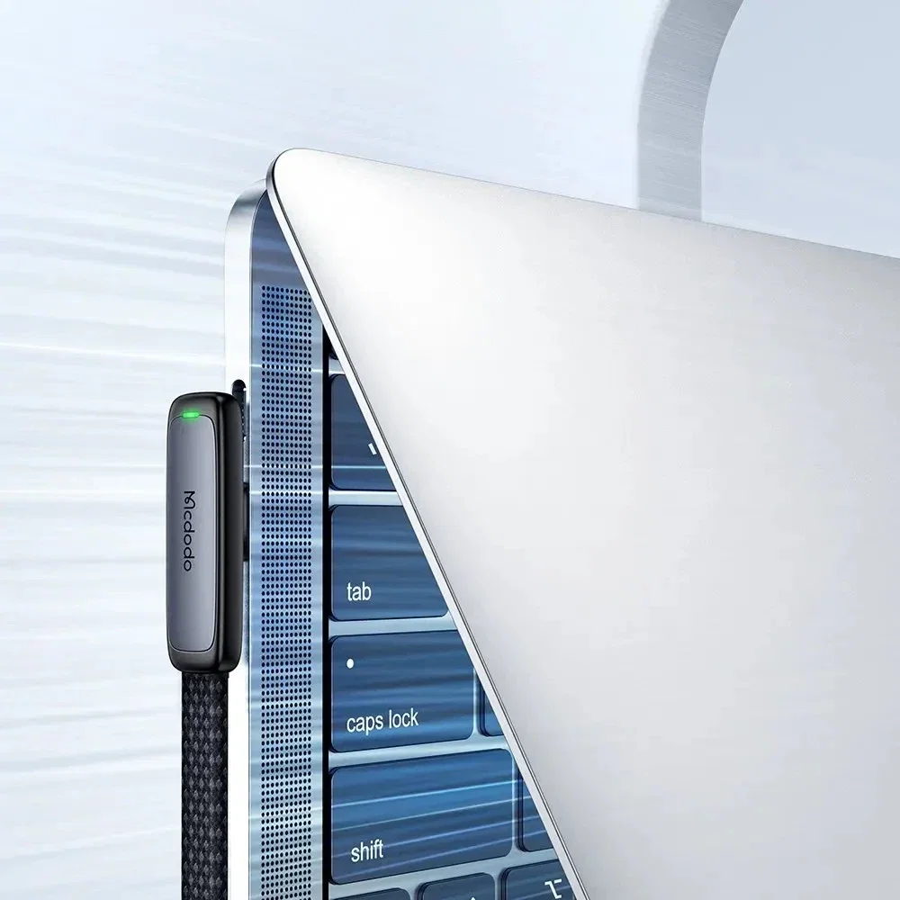 Mcdodo CA-3361 65W PD Type-C to Type-C Ultra İnce Örgülü Şarj ve Data L Kablo 1.8m - Görsel 3