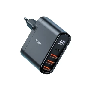 Mcdodo CH-2252 33W 1xType-C + 3xUSB Dijital Göstergeli Şarj Adaptörü ve Type-C to Type-C Şarj Kablosu Seti Siyah - Görsel 3