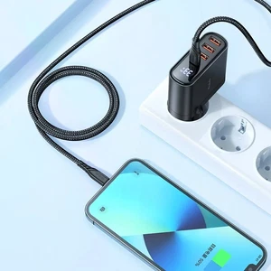 Mcdodo CH-2252 33W 1xType-C + 3xUSB Dijital Göstergeli Şarj Adaptörü ve Type-C to Type-C Şarj Kablosu Seti Siyah - Görsel 5