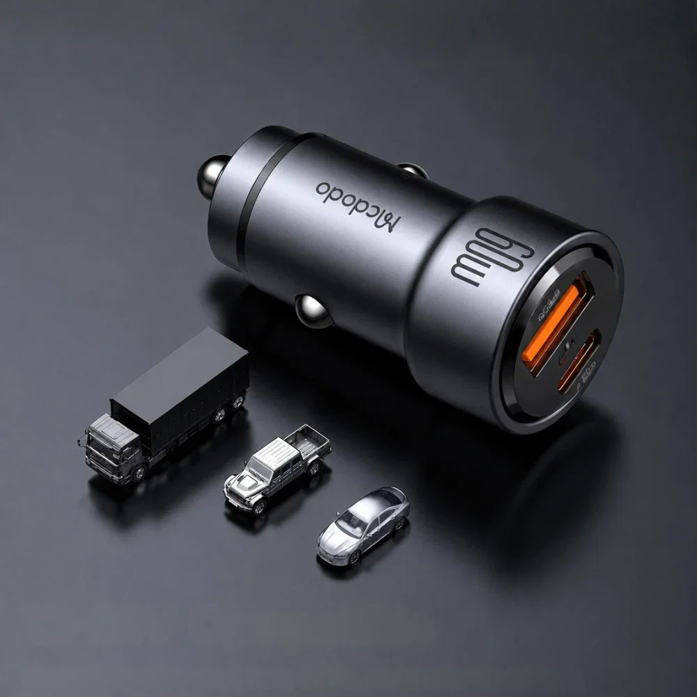 Mcdodo CC-8210 NeoEco 60W Type-C + USB-A Çift Çıkışlı Hızlı Araç Çakmaklık - Görsel 6