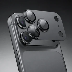 Mcdodo PF-2251 VisionMax Serisi iPhone 18 Pro Uyumlu Tam Kaplama Ultra Şeffaf Kamera Lens Koruyucu Siyah - Görsel 2