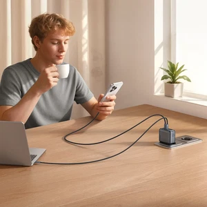 Mcdodo CH-6050 Gana Ultra 100W Akıllı Ekranlı GaN Hızlı Şarj Adaptörü - Görsel 6