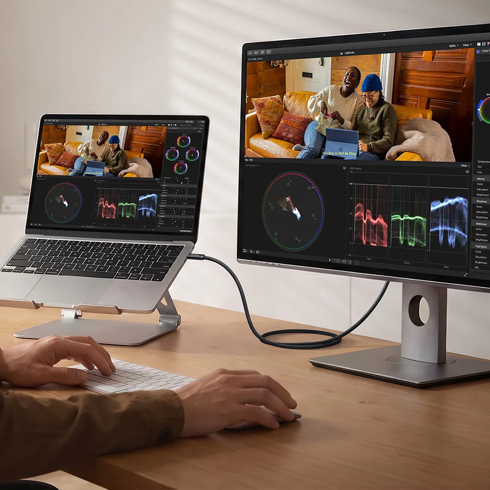 Mcdodo CA-7900 Cab Flow 4K 60Hz USB-C To HDMI Görüntü ve Ses Aktarım Kablosu 2 Metre - Siyah - Görsel 6