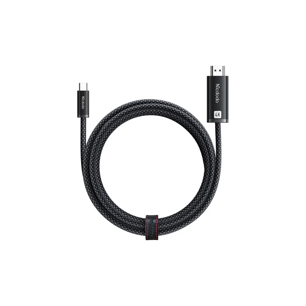 Mcdodo CA-7900 Cab Flow 4K 60Hz USB-C To HDMI Görüntü ve Ses Aktarım Kablosu 2 Metre - Siyah - Görsel 2