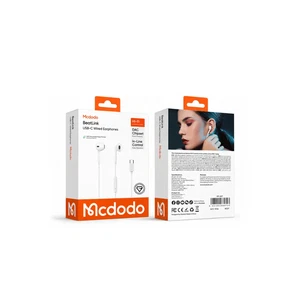 Mcdodo HP-6072 BeatLink Hi-Fi DAC Çipli Type-C Kablolu Kulak İçi Kulaklık, Kablo Üzeri Kontrol, 14mm Sürücü, 1.2 Metre - Beyaz - Görsel 13