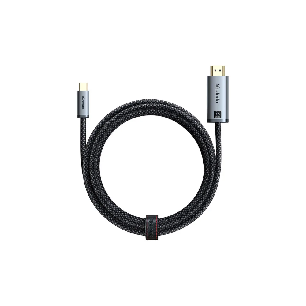 Mcdodo CA-8040 Cab Flow 8K 60Hz USB-C To HDMI Görüntü ve Ses Aktarım Kablosu 2 Metre - Uzay Grisi - Görsel 1