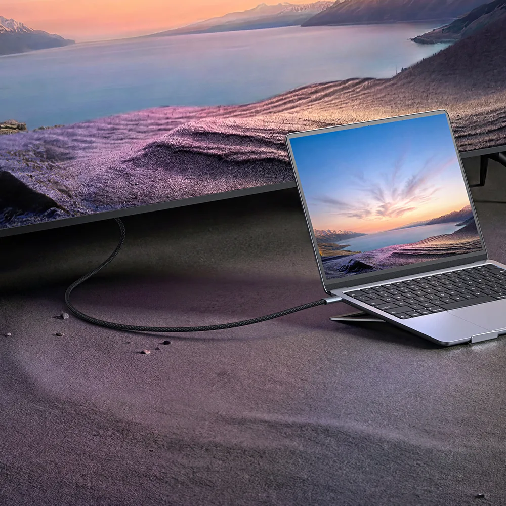 Mcdodo CA-8040 Cab Flow 8K 60Hz USB-C To HDMI Görüntü ve Ses Aktarım Kablosu 2 Metre - Uzay Grisi - Görsel 7