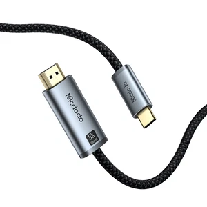 Mcdodo CA-8040 Cab Flow 8K 60Hz USB-C To HDMI Görüntü ve Ses Aktarım Kablosu 2 Metre - Uzay Grisi - Görsel 2