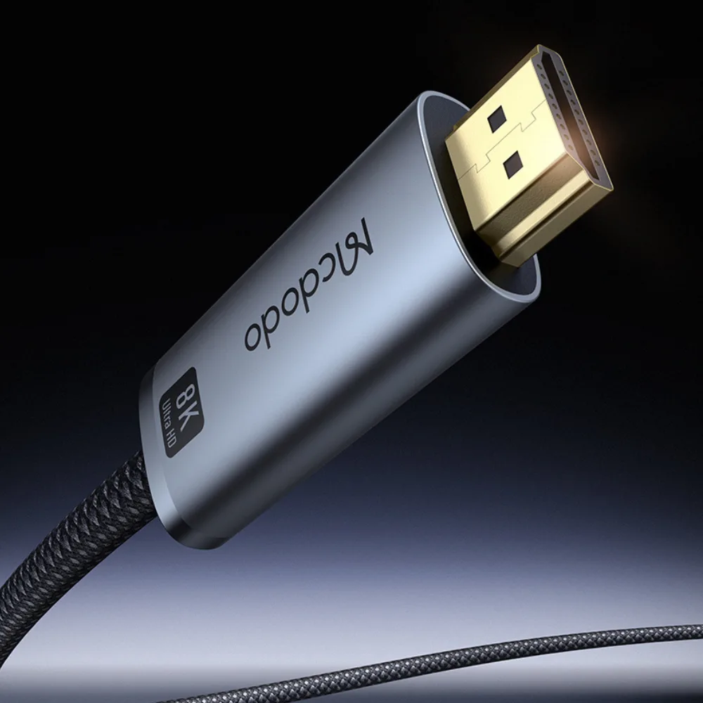 Mcdodo CA-8040 Cab Flow 8K 60Hz USB-C To HDMI Görüntü ve Ses Aktarım Kablosu 2 Metre - Uzay Grisi - Görsel 3