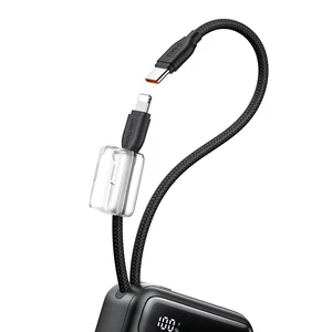 Mcdodo MC-2480 MiniKit 10000mAh 22.5W Dahili Type-C ve Lightning Kablolu USB-C USB-A Çıkışlı Mini Hızlı Şarj Powerbank Siyah - Görsel 7