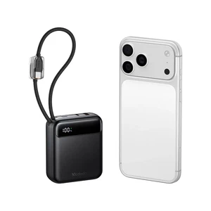 Mcdodo MC-2480 MiniKit 10000mAh 22.5W Dahili Type-C ve Lightning Kablolu USB-C USB-A Çıkışlı Mini Hızlı Şarj Powerbank Siyah - Görsel 9