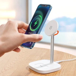 Mcdodo CH-7340 TWS Wireless Şarj + MagSafe Manyetik Tutuculu Şarj Standı Beyaz - Görsel 9