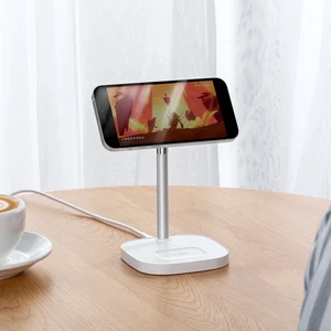 Mcdodo CH-7340 TWS Wireless Şarj + MagSafe Manyetik Tutuculu Şarj Standı Beyaz - Görsel 7