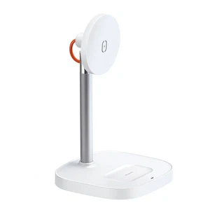 Mcdodo CH-7340 TWS Wireless Şarj + MagSafe Manyetik Tutuculu Şarj Standı Beyaz - Görsel 11