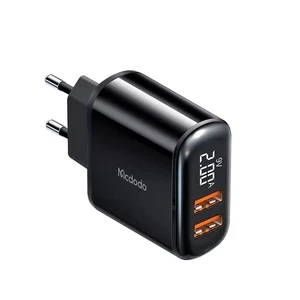 Mcdodo CH-6330 18W 2xUSB Girişli Dijital Göstergeli Hızlı Şarj Adaptörü Siyah - Görsel 2