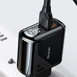 Mcdodo CH-6330 18W 2xUSB Girişli Dijital Göstergeli Hızlı Şarj Adaptörü Siyah - Görsel 3