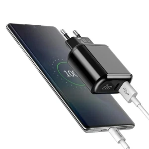 Mcdodo CH-6330 18W 2xUSB Girişli Dijital Göstergeli Hızlı Şarj Adaptörü Siyah - Görsel 1