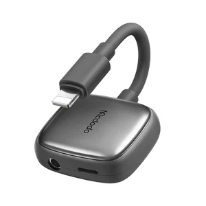 Mcdodo CA-2740 Lightning to Lightning Dijital Ses Adaptörü Gri - Görsel 1