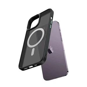 Mcdodo PC-3101 iPhone 14 Plus Uyumlu MagSafe'li Mat Siyah Kapak - Görsel 1