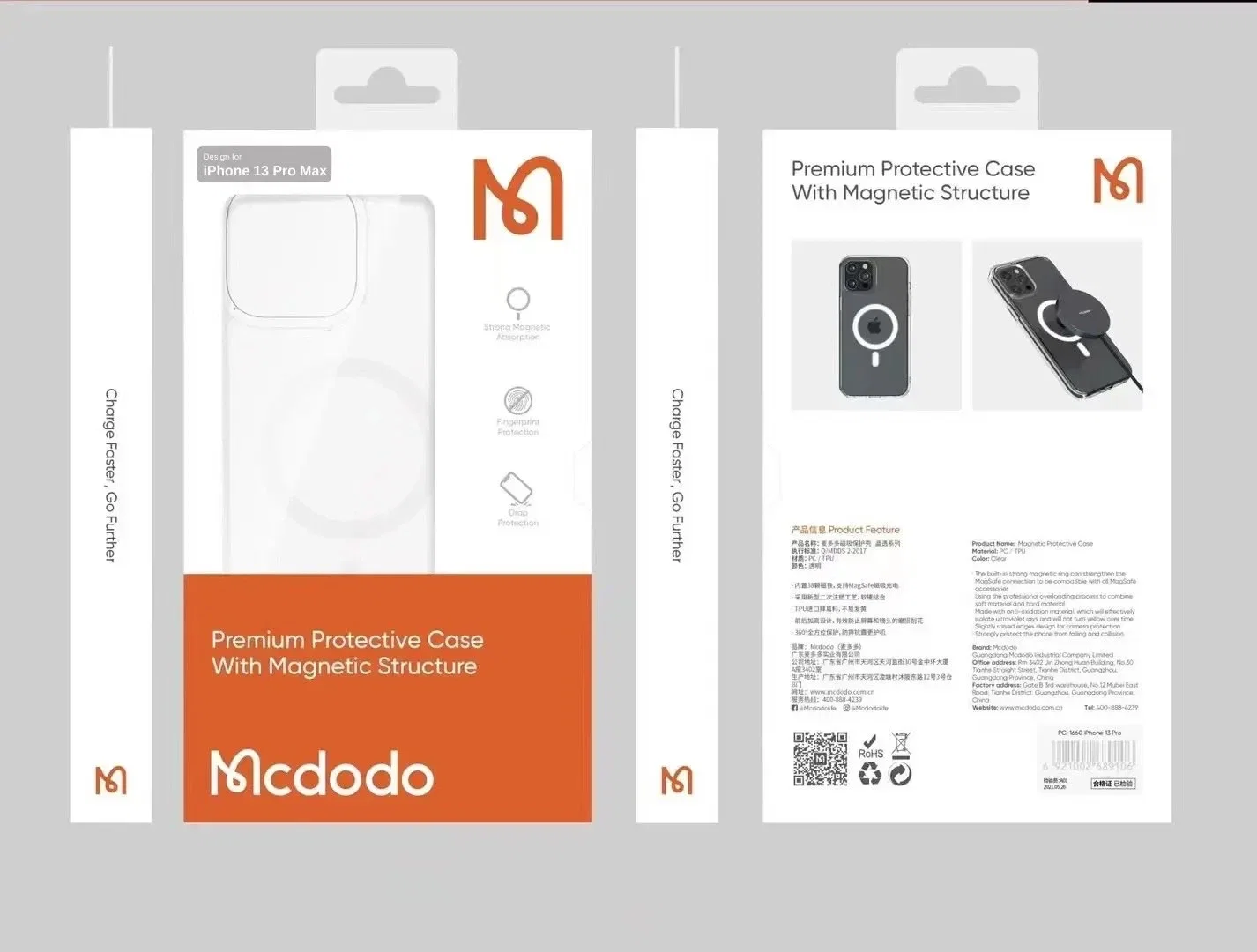 MCDODO PC-1790 iPhone 13 Pro Max Uyumlu MagSafe'li Şeffaf Kapak - Görsel 4