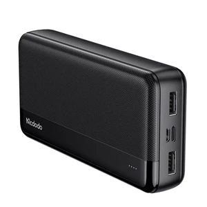 Mcdodo MC-1370 20.000 MAH ÇİFT USB ÇIKIŞLI 5V 2.1A LED GÖSTERGELİ POWERBANK - SİYAH - Görsel 6