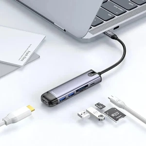 Mcdodo HU-7740 Type-c Hdmı+usb 3.0 PD Macbook Çoklayıcı Adaptör-gri - Görsel 8