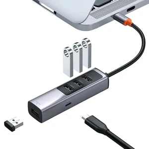 Mcdodo HU-1120 1xType-C + 4xUSB 3.0 Çoklayıcı Adaptör Gri - Görsel 5