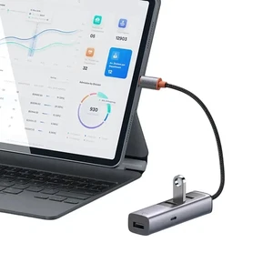 Mcdodo HU-1120 1xType-C + 4xUSB 3.0 Çoklayıcı Adaptör Gri - Görsel 4