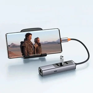 Mcdodo HU-1110 5in1 1xType-C + 3xUSB + LAN Çoklayıcı Adaptör Gri - Görsel 3