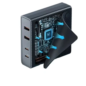 Mcdodo CH-1802 100W PowiGaN 2xUSB + 2xType-C Girişli Hızlı Şarj İstasyonu Siyah - Görsel 6