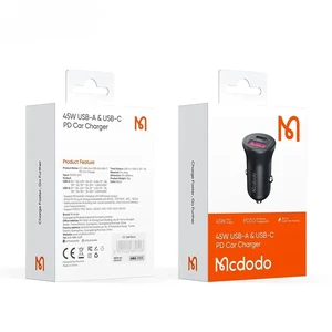 Mcdodo CC-2680 45w PD 1xusb 1xtype-c Araç Şarj Cihazı - Siyah - Görsel 5