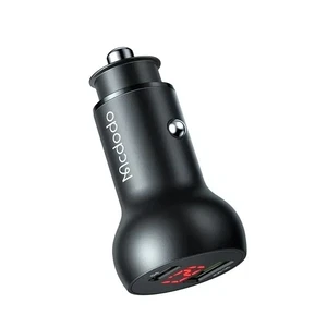 Mcdodo CC-7030 45w 1xtype-c 1xusb Girişli Dijital Göstergeli Araç Çakmak Şarjı - Siyah - Görsel 3