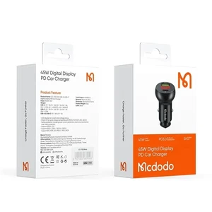 Mcdodo CC-7030 45w 1xtype-c 1xusb Girişli Dijital Göstergeli Araç Çakmak Şarjı - Siyah - Görsel 9