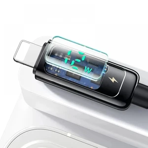 Mcdodo CA-9940 USB-A to Lightning Dijital Ekranlı Şarj ve Data Kablosu 1.2M 3A Siyah - Görsel 4