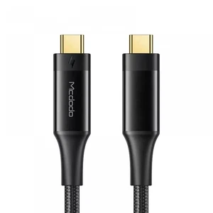 Mcdodo CA-8760 Thunderbolt 3 Intel 100W Type-C To Type-C Yüksek Hızlı Veri Aktarım Kablosu Siyah - Görsel 1